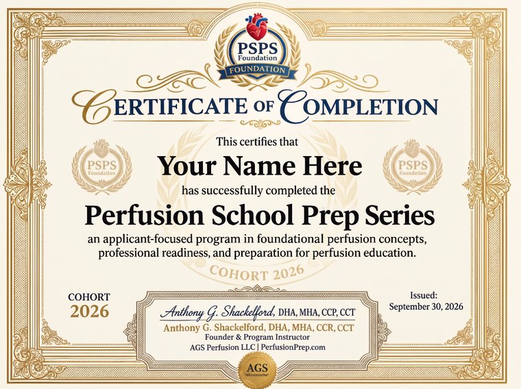 Sample PSPS Certificate of Completion, personalized with your name upon finishing the Guided Cohort